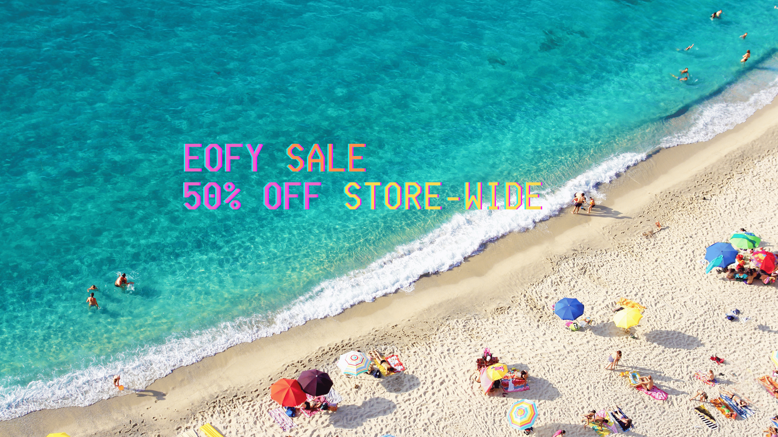 Sale banner Ocean and Beach